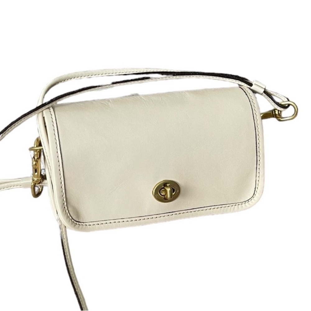 COACH Vintage Dinky Pouch Sling Back Off White/Ivory Crossbody Bag Rare - Picture 1 of 16